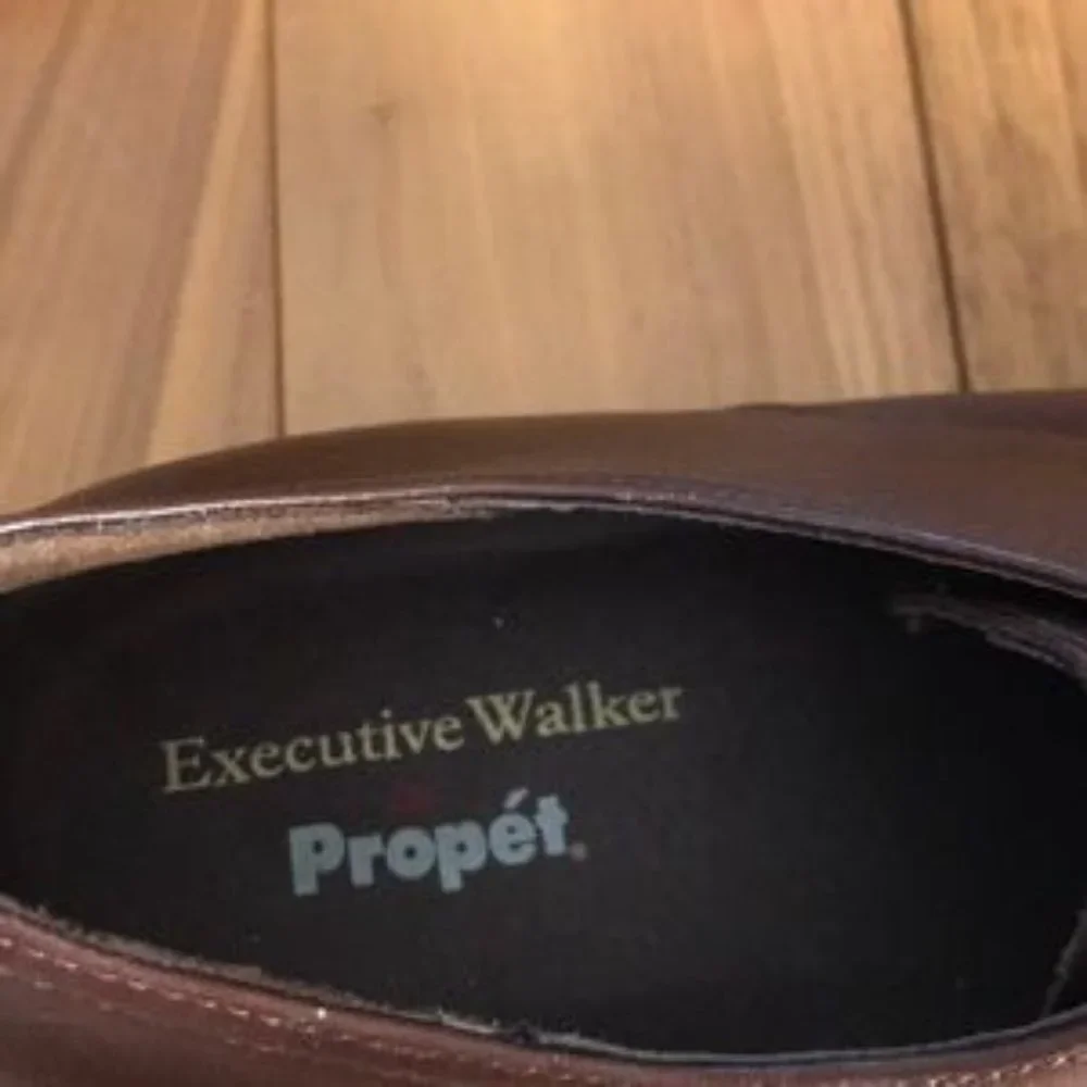 Propet Executive Walker Comfort Brown Leather Shoes Men's Size 9.5